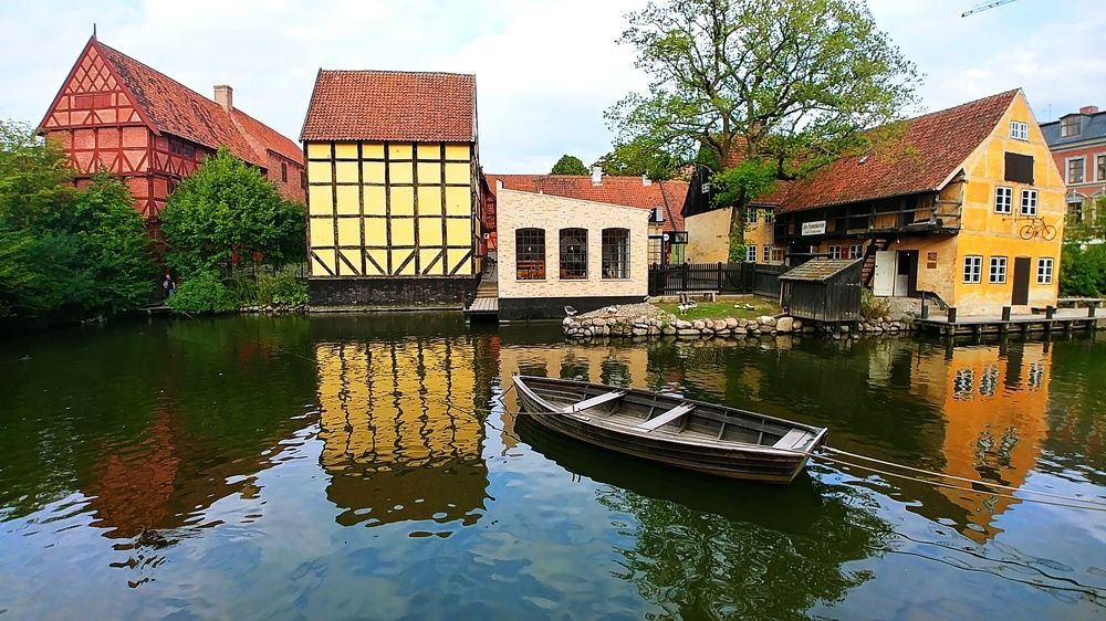 River landscape in Aarhus, Denmark  