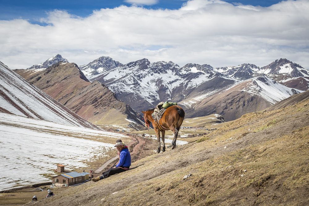 man and horse at Winicunca
