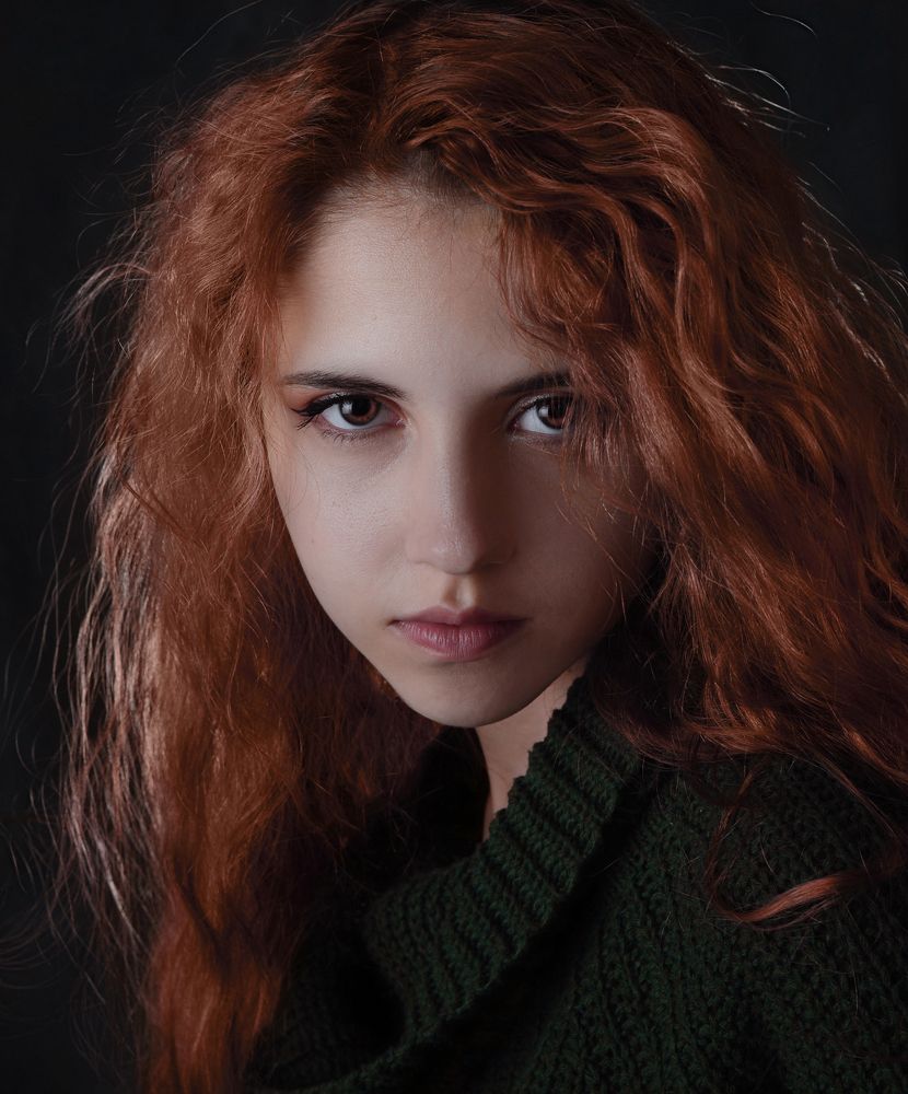 Girl with fiery hair