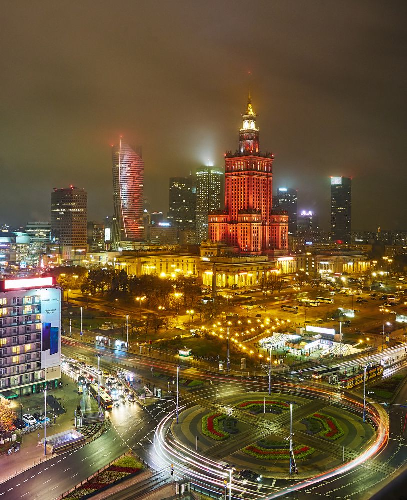 Warsaw at night