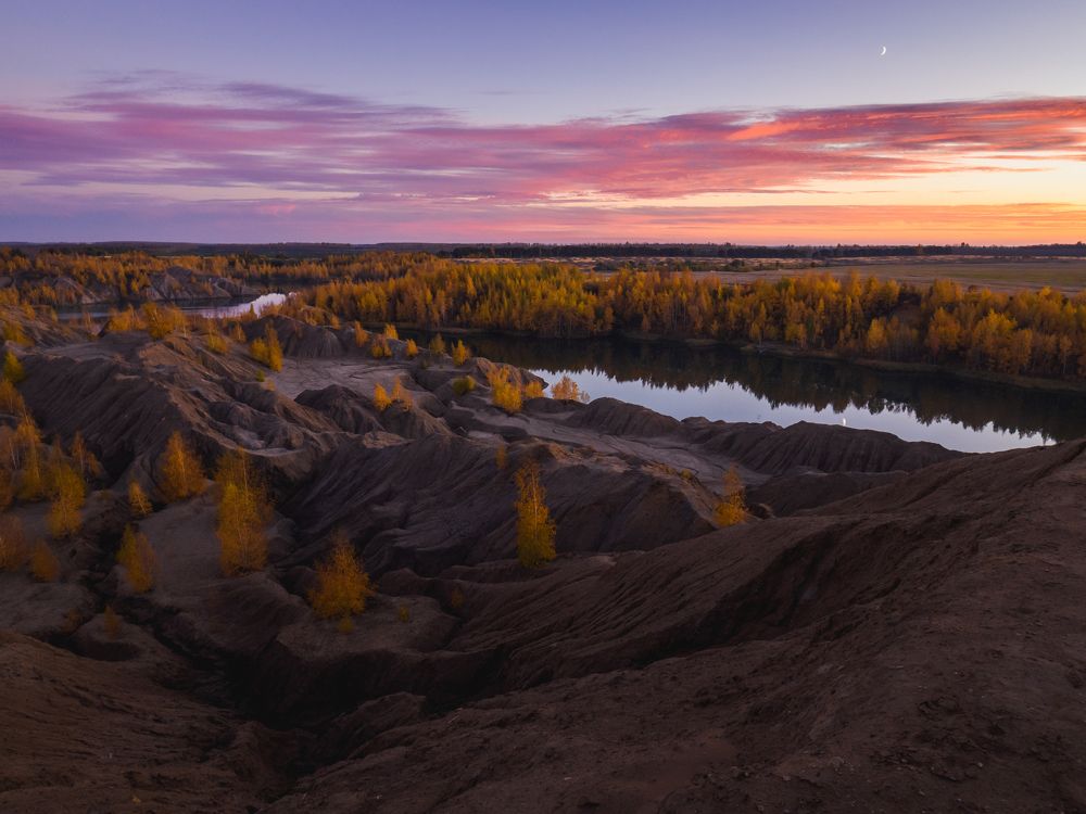Sunset Russian autumn
