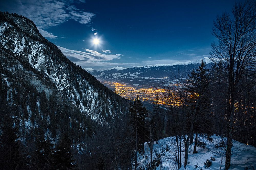 Mystery night over Innsbruck