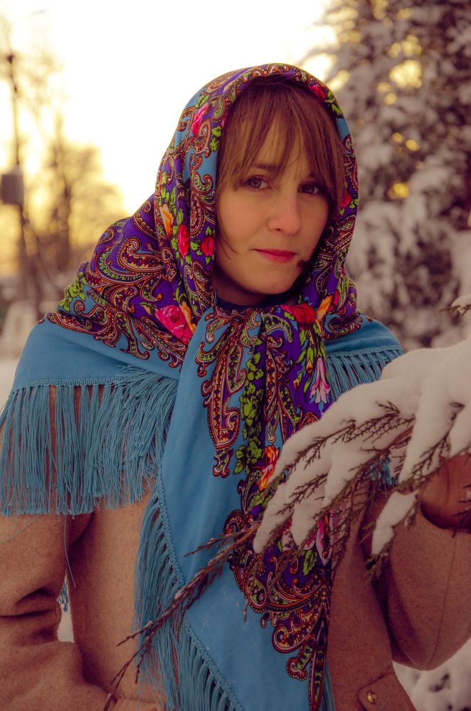 Русская зима и русская красавица