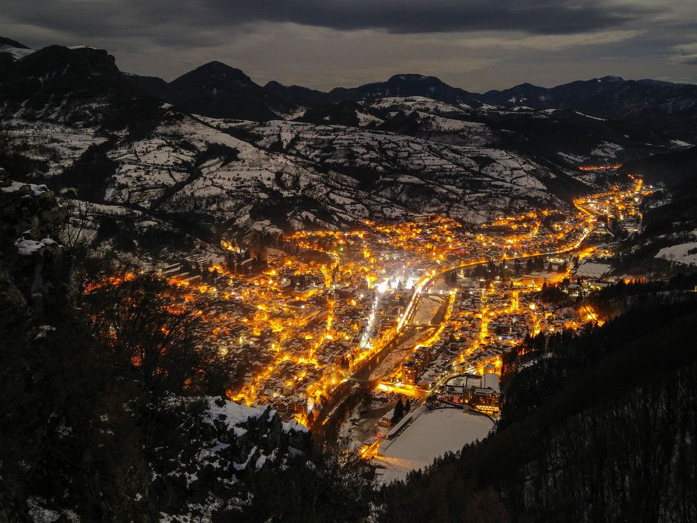 Teteven, Bulgaria by night