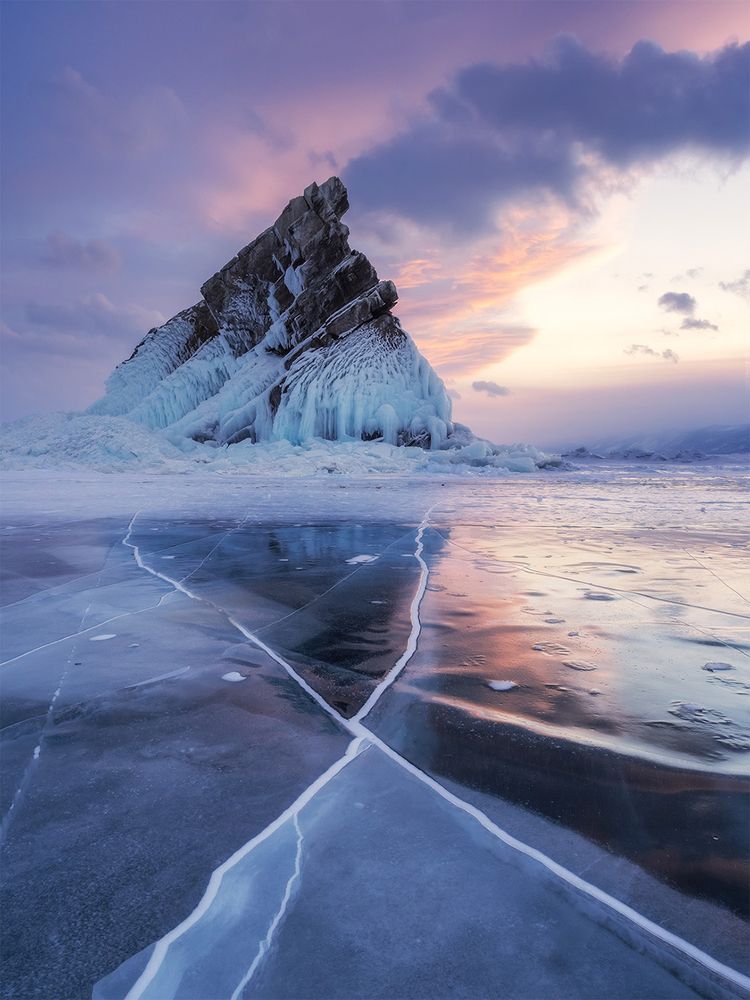 Закат у острова Еленка