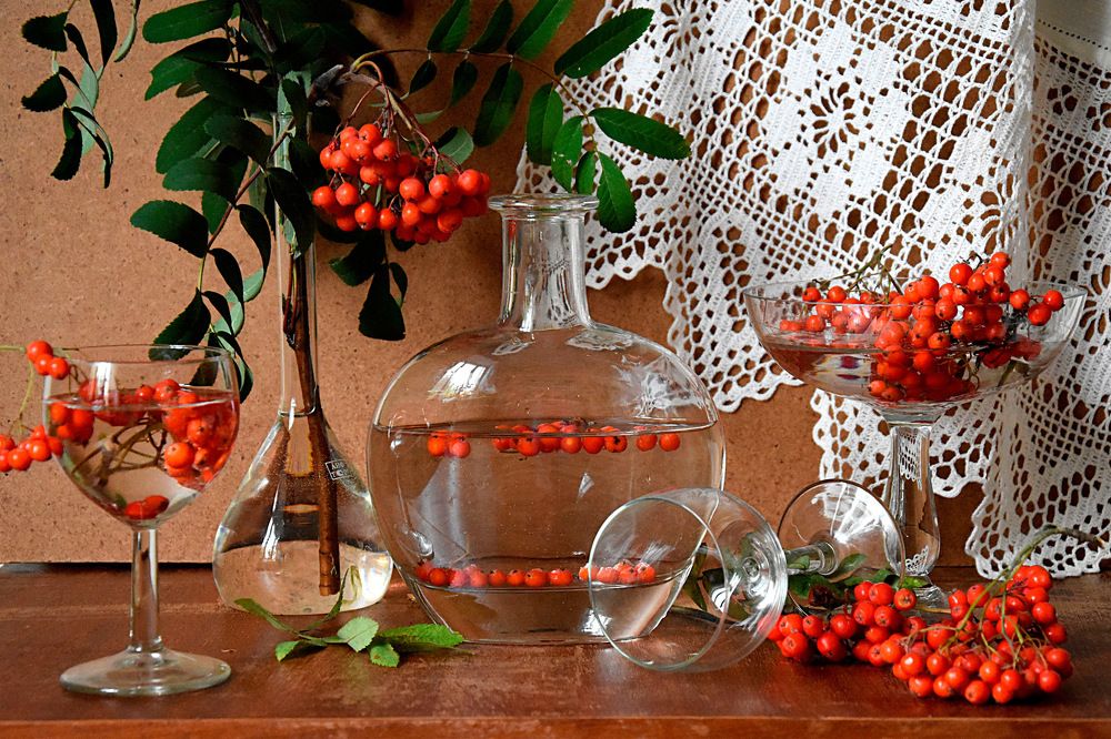 Натюрморт рябиновый