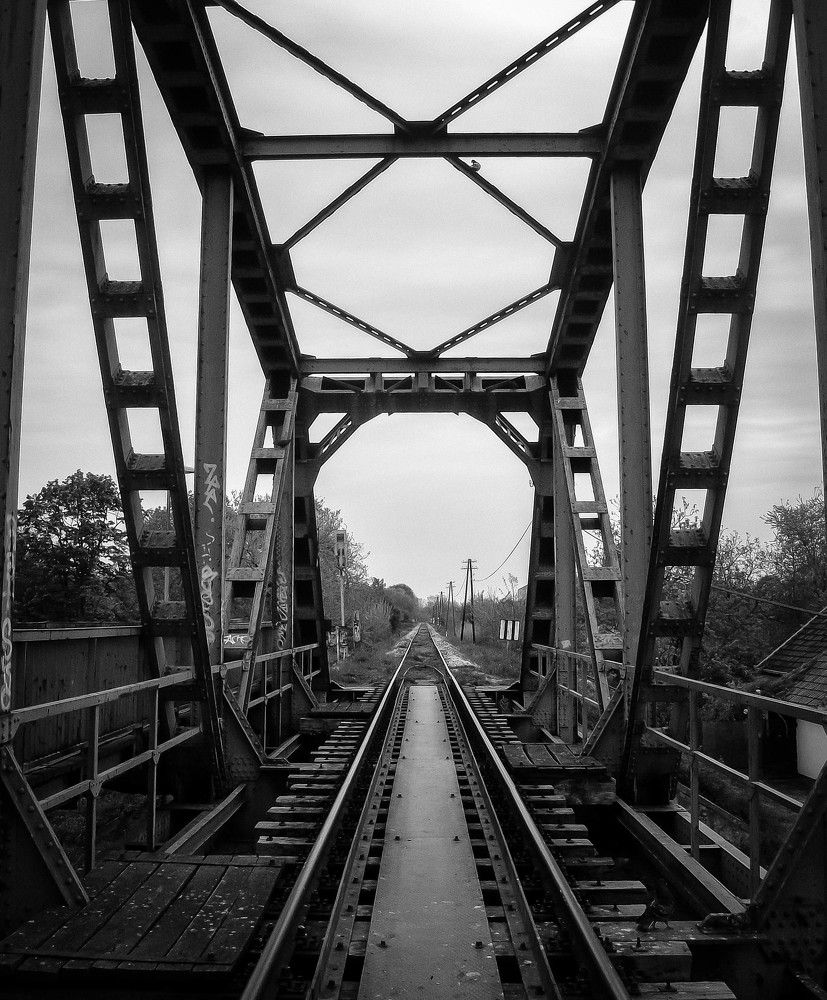 Iron train bridge