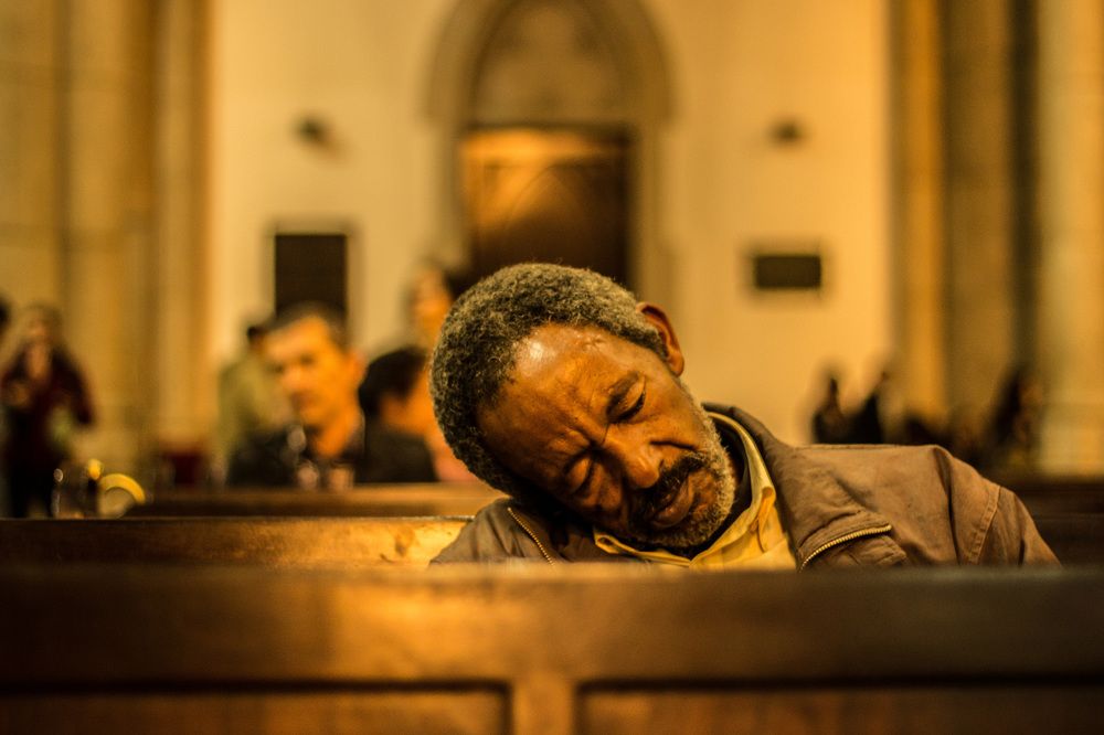 Sleeping in church