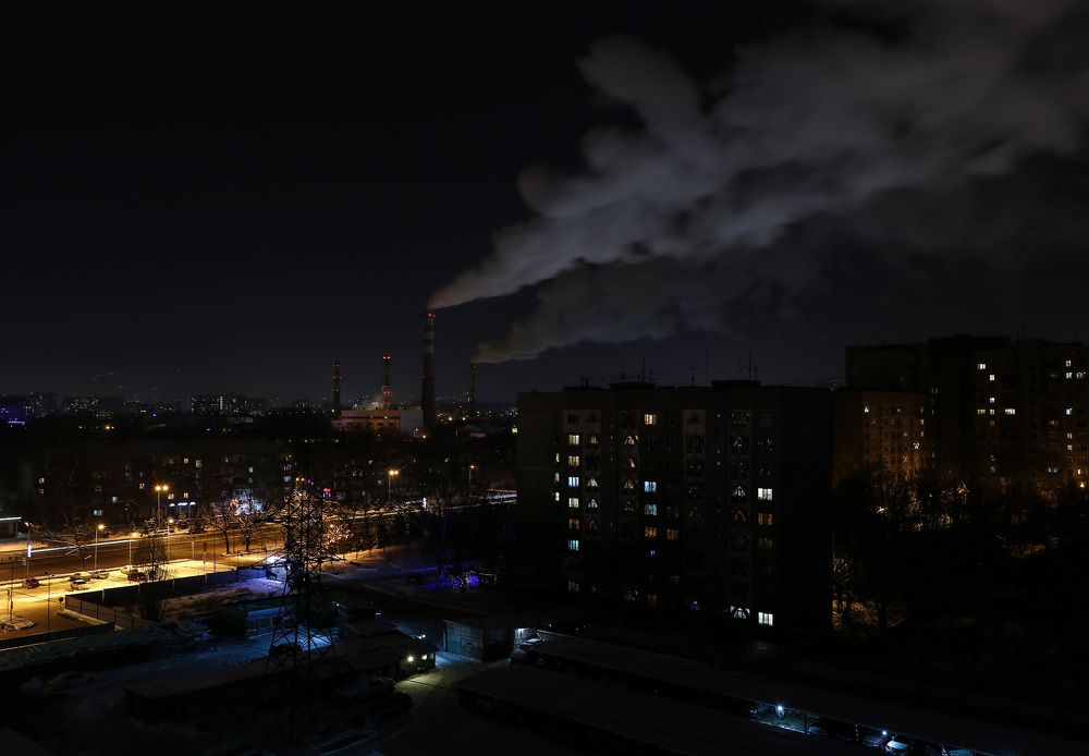 Морозный ночь. Усиленный режим работы ТЭЦ.