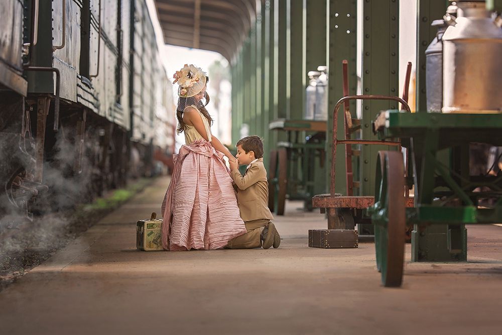 Vintage train station