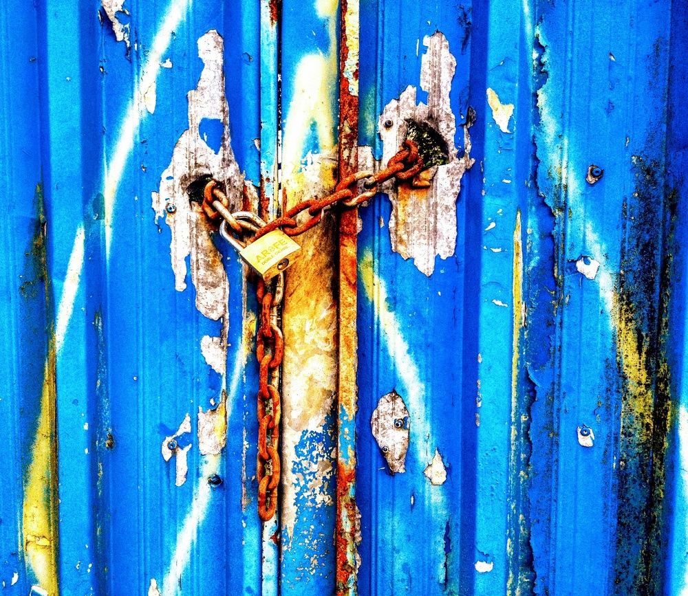 Rusty gate, Oviedo, Spain