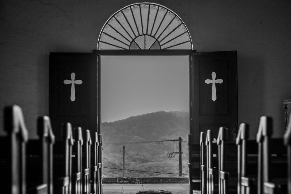 The Door of old church
