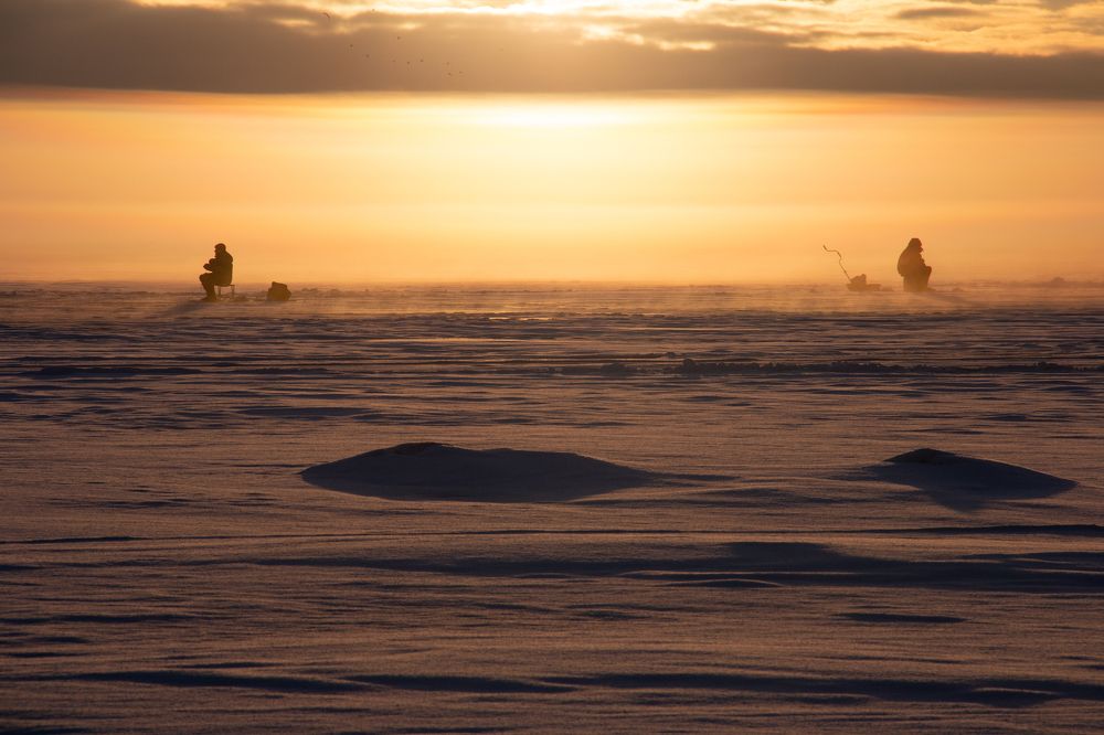 winter fishermen