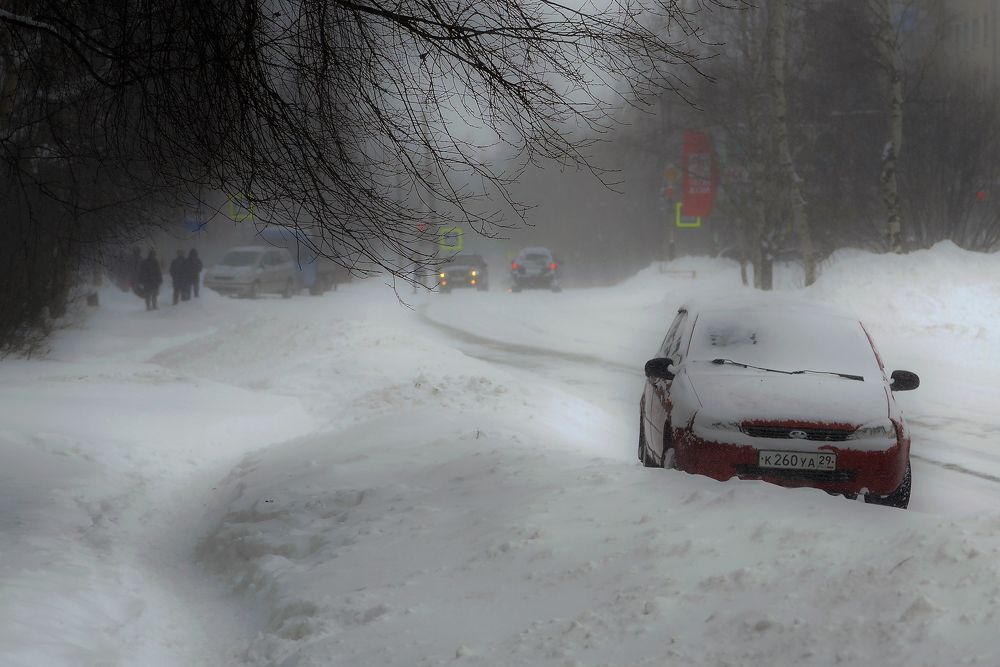 Город онега. Февраль.