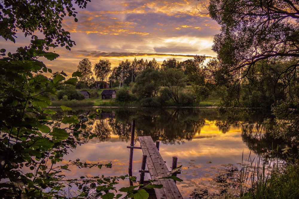 Закат  в д.Варечки