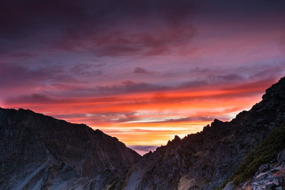 Glamorous end to the day in the mountains