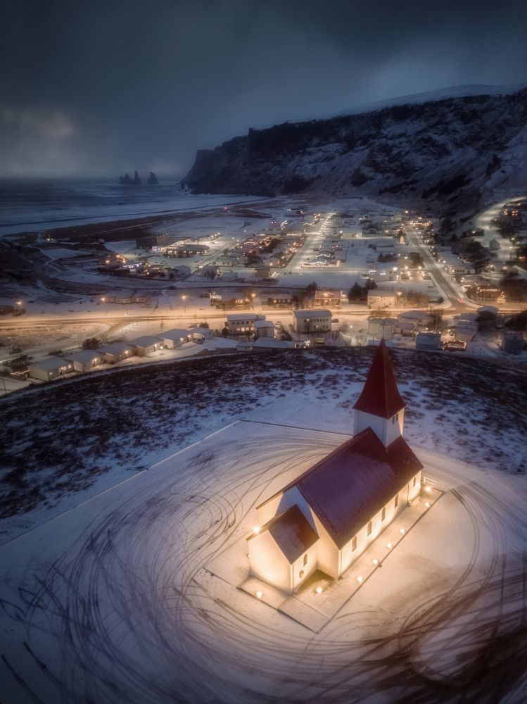 The winter view of Iceland
