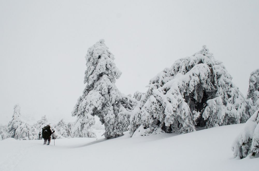 В горном Крыму зима