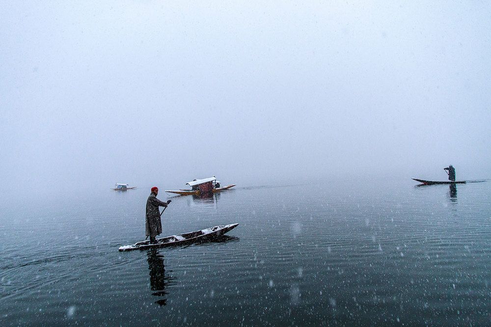 Dal Lake in Snow