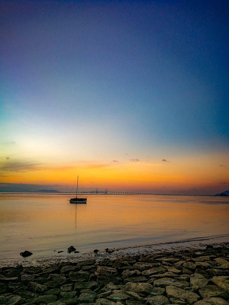 The boat in the "Sunset"