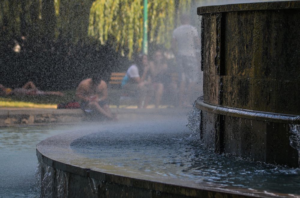 Scenic with fountain