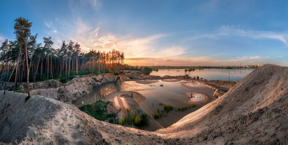 "Основа   " в лучах  заката