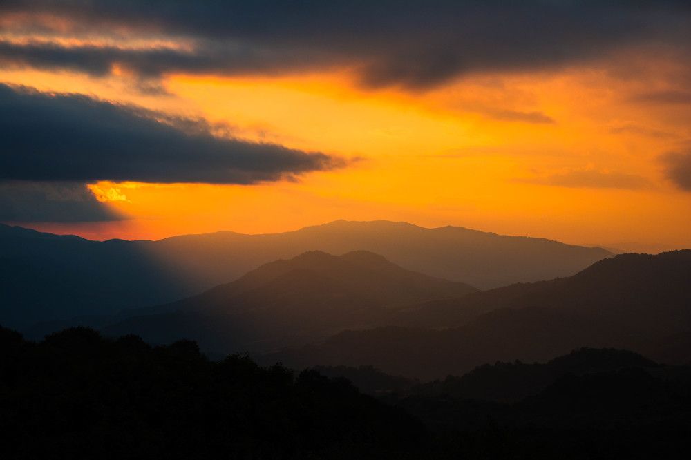 Закат в горах Кавказа