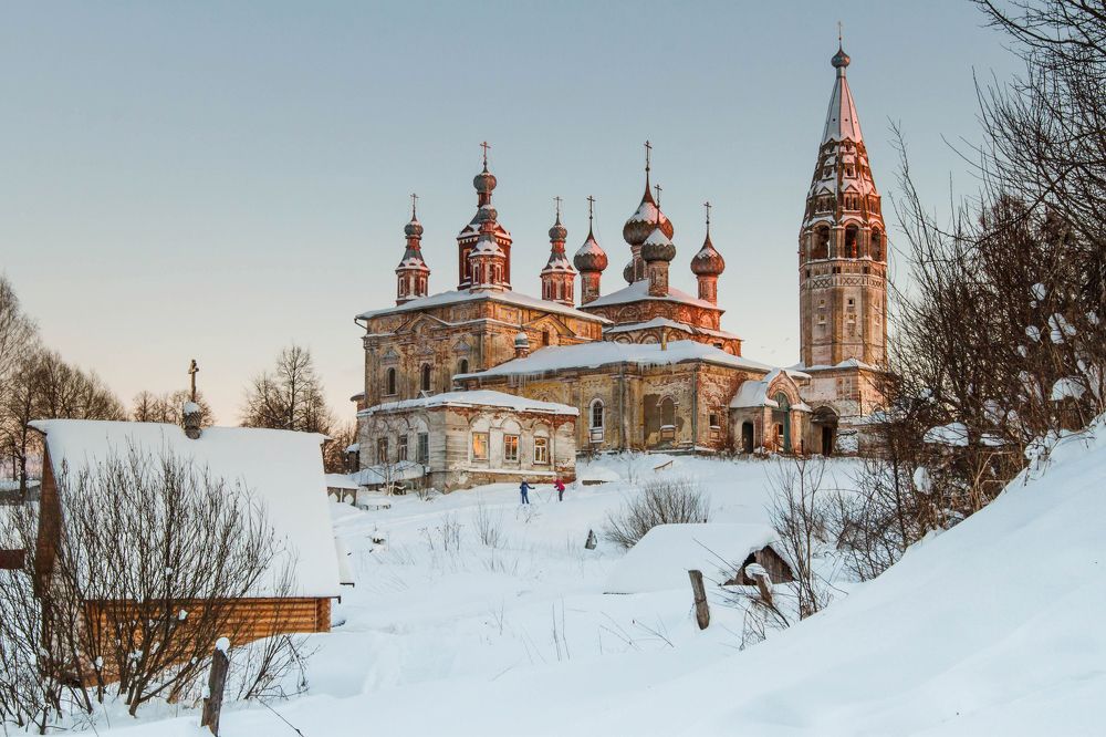 Зима в деревне.