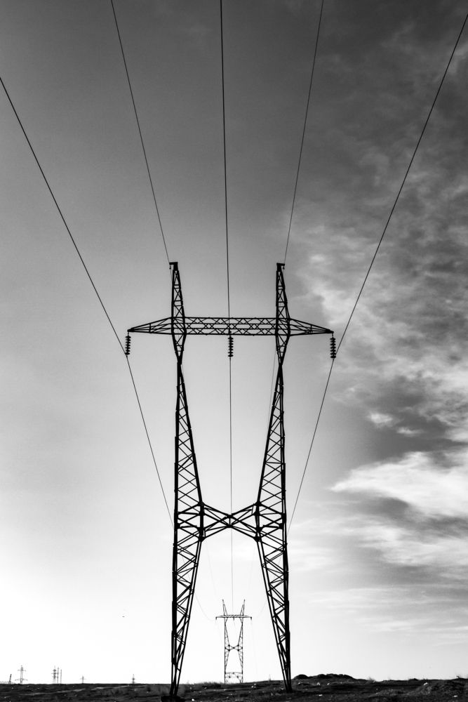 Electricity poles in infinity.