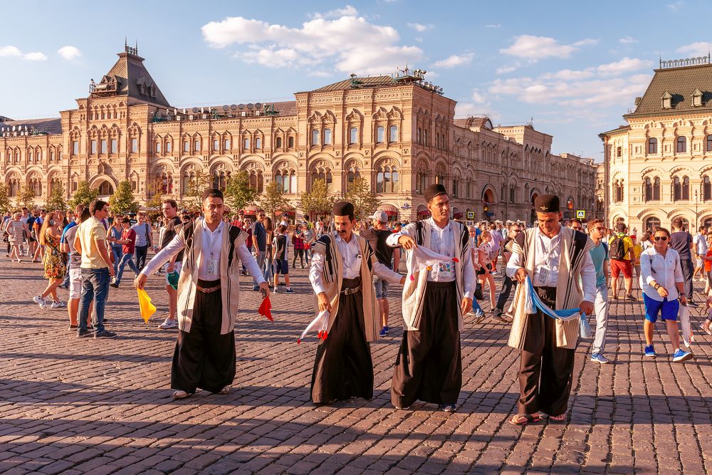 Болельщики ЧМ по футболу в Центре Москвы
