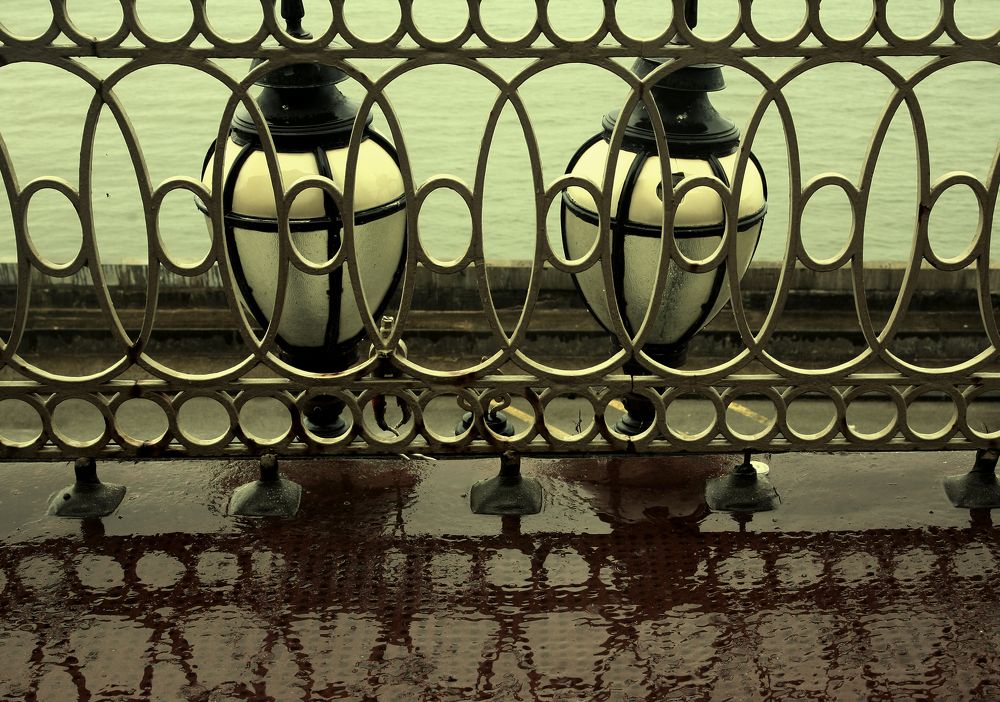 Ornamental Victorian lamps, Scarborough, NY, England