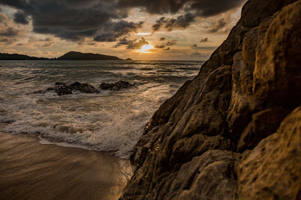 Закат на море.