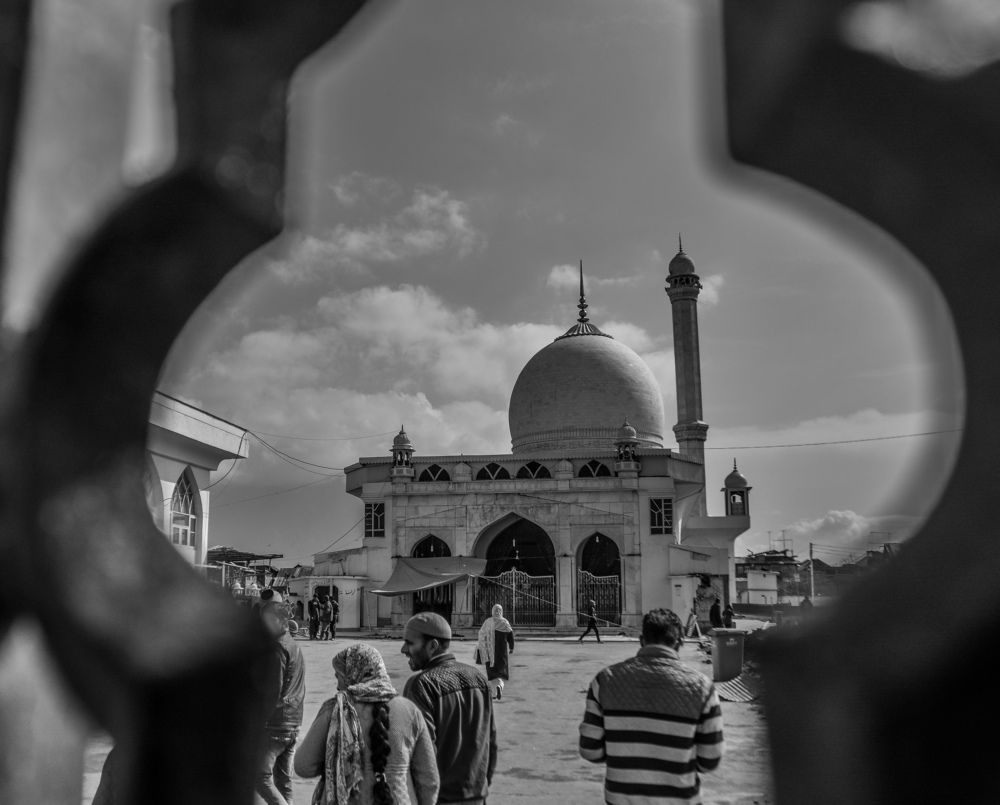 A view of Hazratbal Darga Kashmir