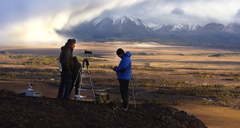 Фотографы..Курайская степь.Закат