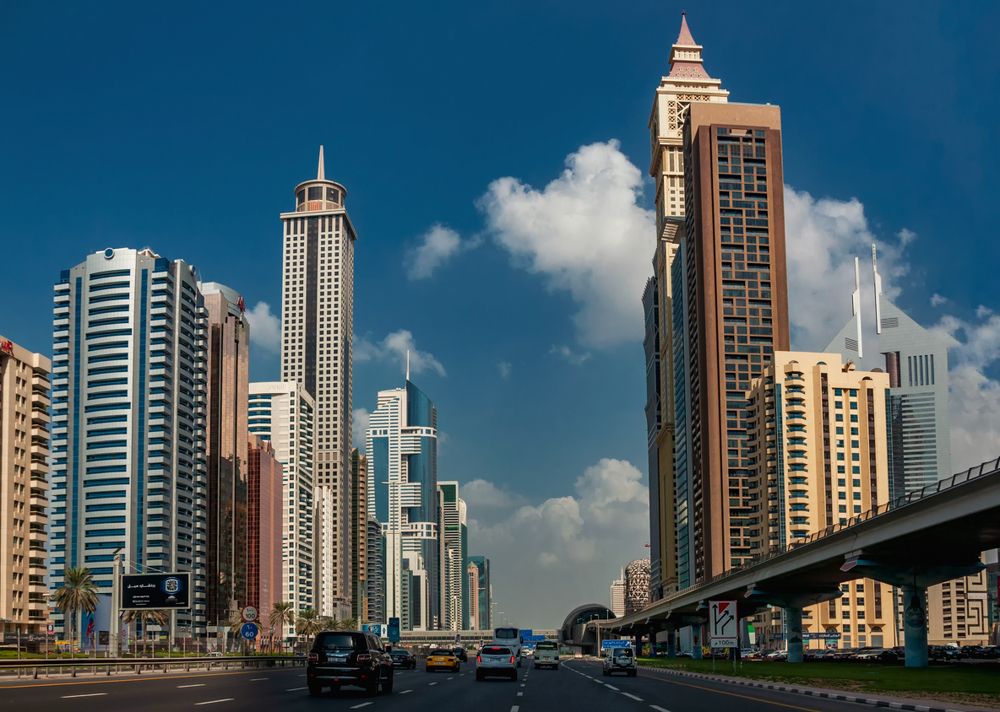 Skyscrapers downtown dubai.