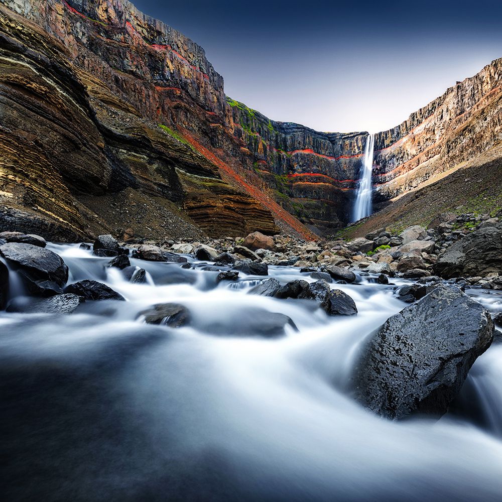 Hengifoss waterfall