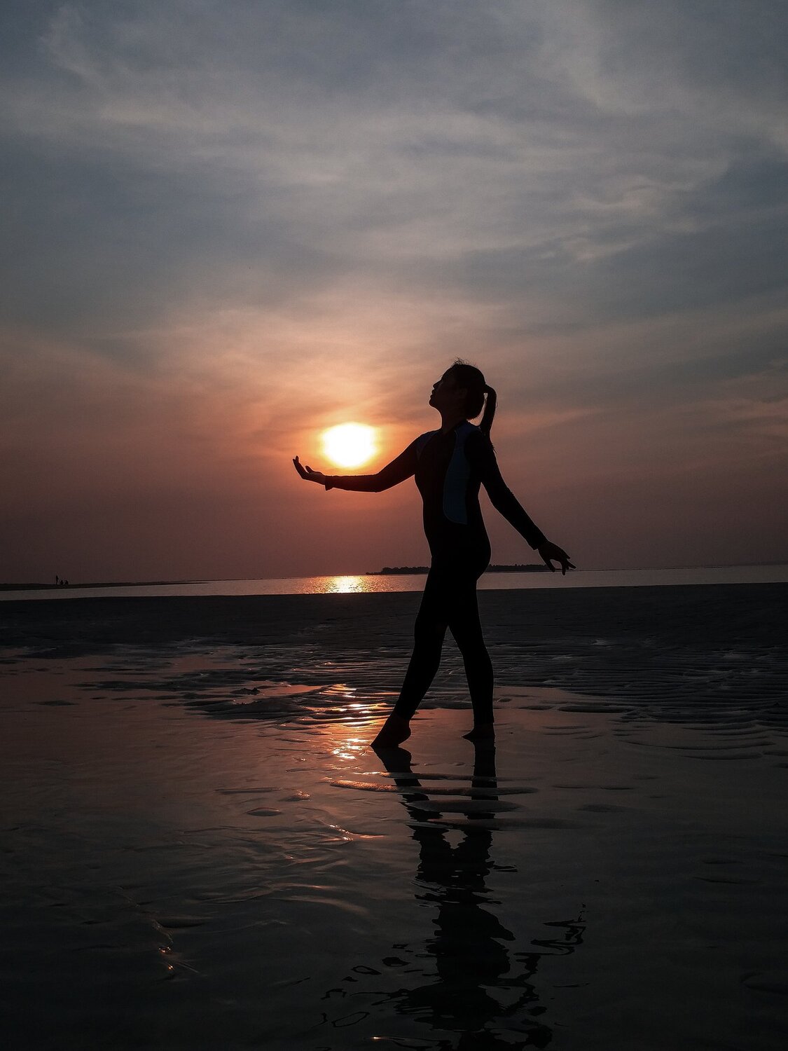 Dancing in the sea