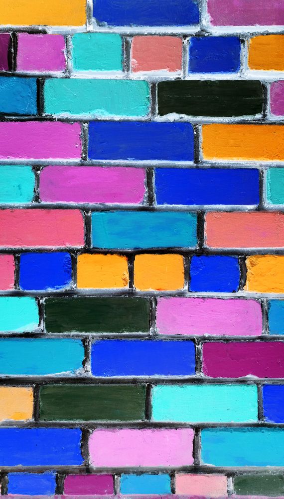 Multi-colored brick