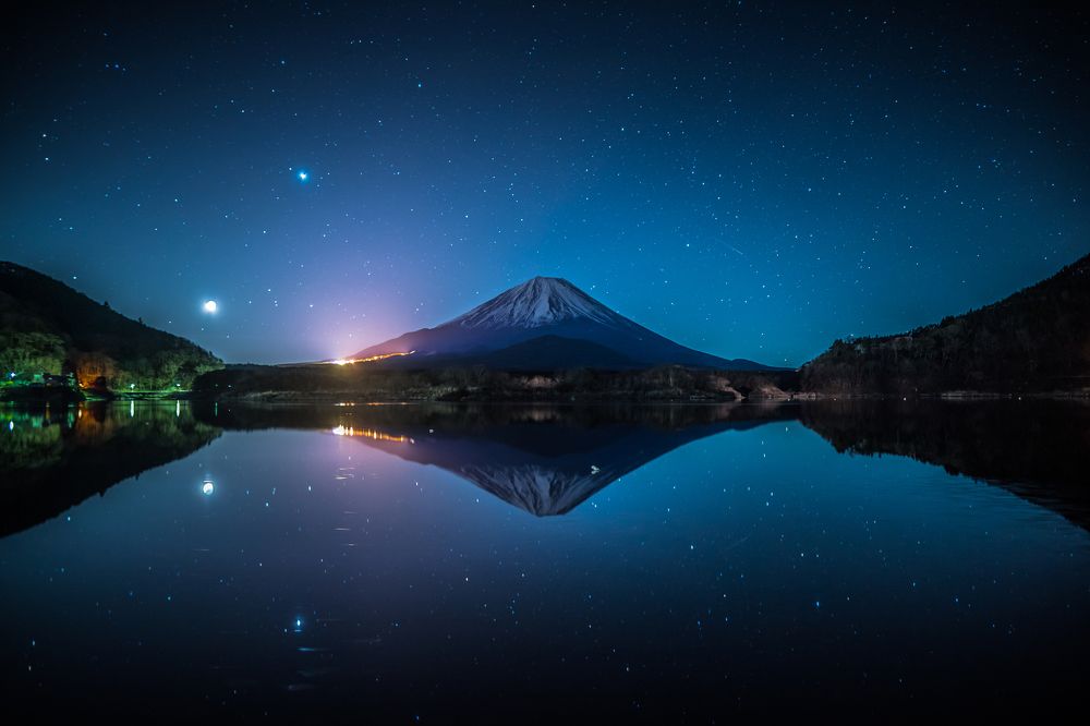 Falling stars on Fuji