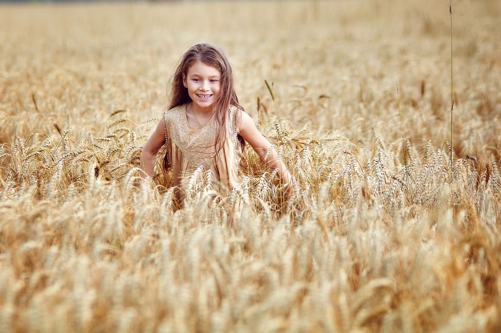 Маечка и пшеничное поле
