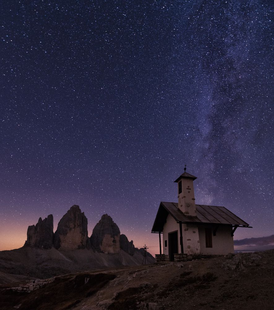 Ночь в Доломитах