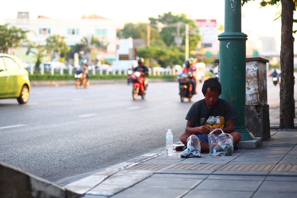 Бездомный в Бангкоке