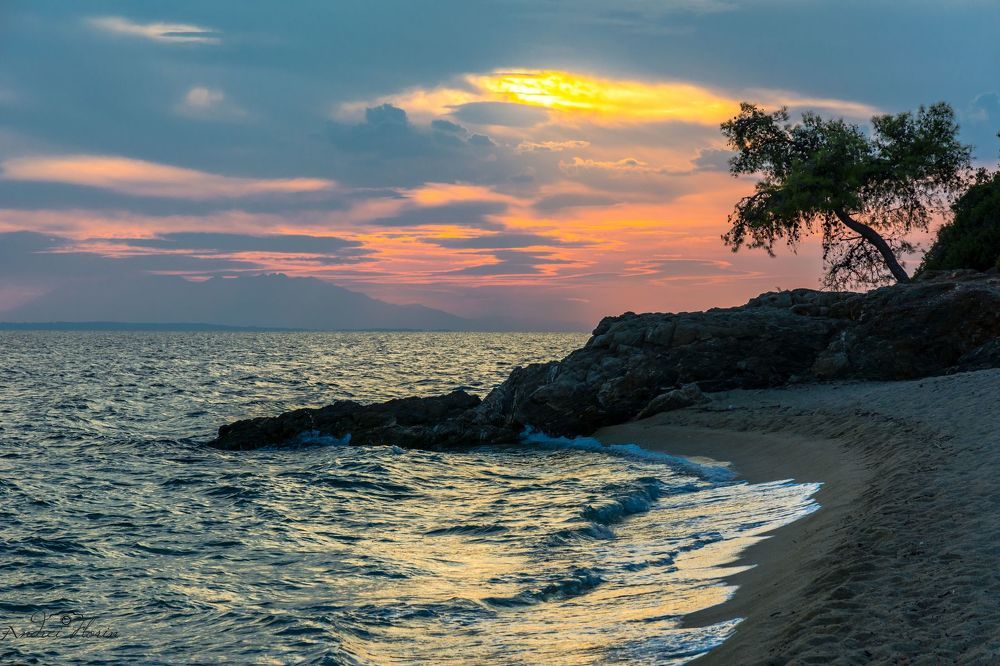 Beach at the sunset...