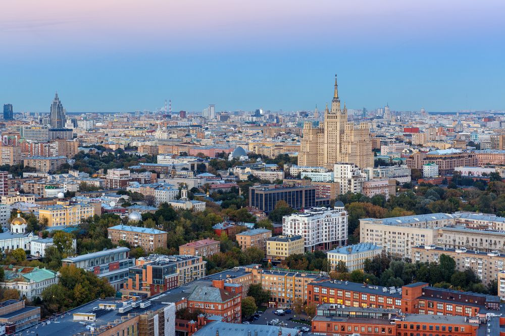 Вид на Московский Планетарий и площадь Восстания