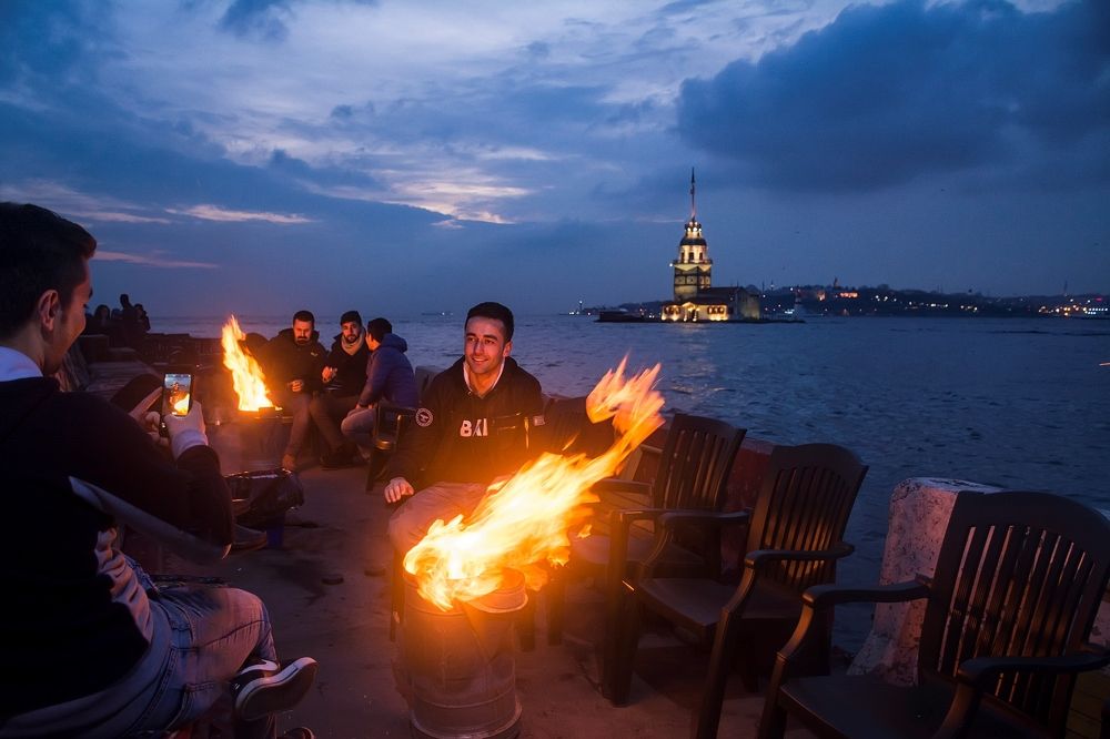 Chatting at the Bosphorus Istanbul, 2018
