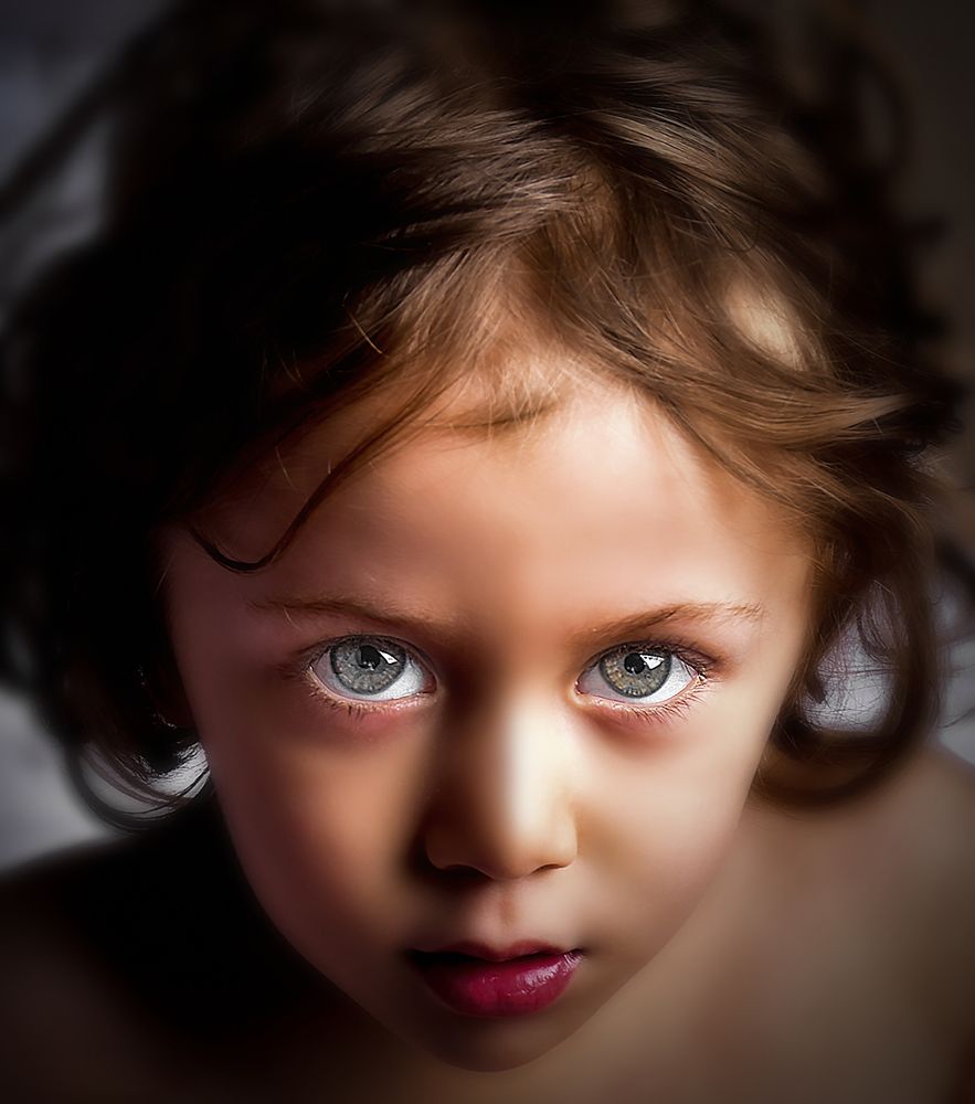 A sharp look from a young boy