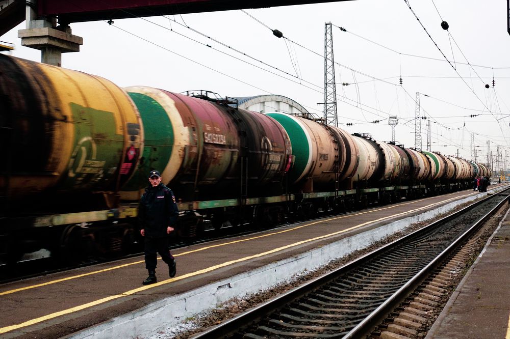 Siberian train station officer