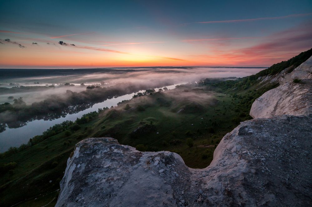 Утро на меловых скалах