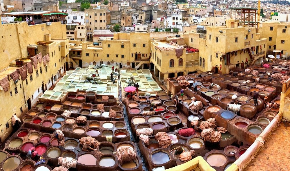 Красильни в городе Фес.