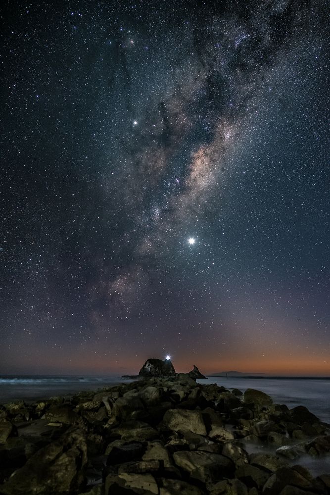 Milky way over Mangawhai heads